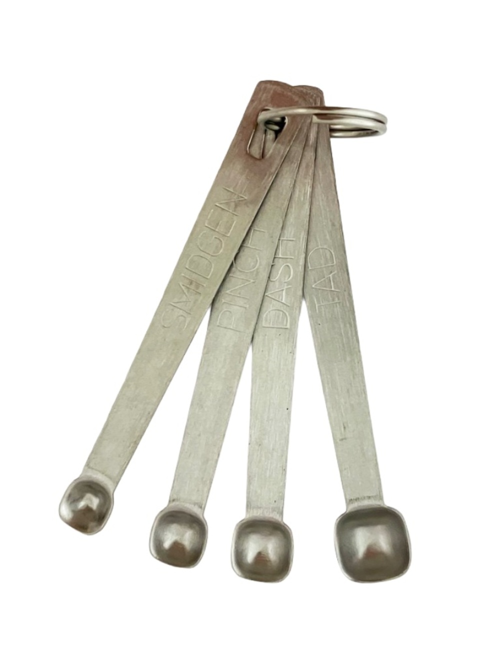 TableCraft 4-Piece Spice Spoon Set, Stainless Steel TAD, DASH, PINCH & SMIDGEN